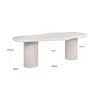 Richmond Interiors Eettafel Bloomstone white 230