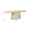 Richmond Interiors Eettafel Fictus Travertine faux Beige