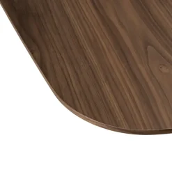 Richmond Interiors Eettafel Windsor walnut 230 brass onderstel