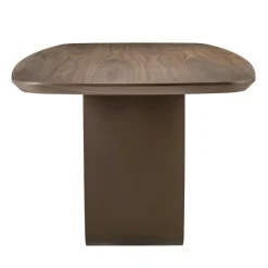 Richmond Interiors Eettafel Windsor walnut 230 brass onderstel