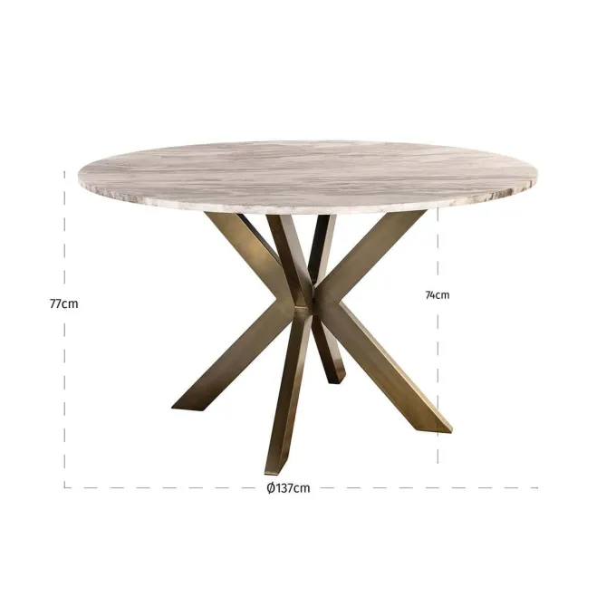Richmond Interiors Eettafel Bottega 140Ø wit