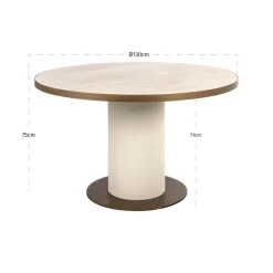 Richmond Interiors Eettafel Tivoli white 130Ø