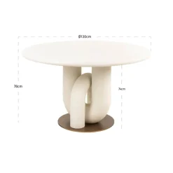 Richmond Interiors Eettafel Winslow white 135Ø