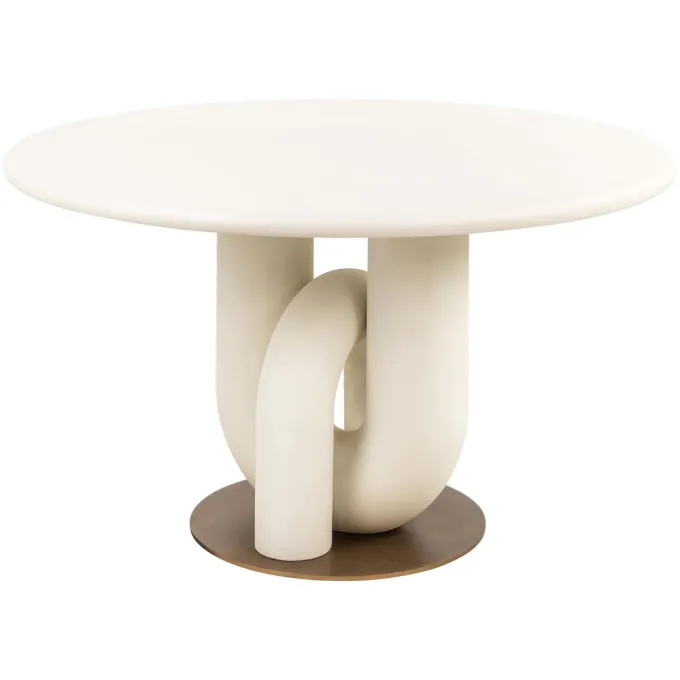 Richmond Interiors Eettafel Winslow white 135Ø