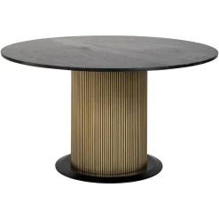 Richmond Interiors Eettafel Ironville Ø140 (Black/gold)