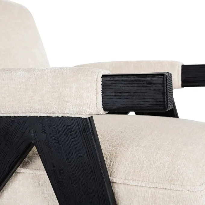 Richmond Interiors Fauteuil Cooper Wit Bergen 900 Wit chenille