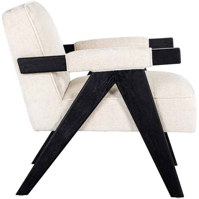 Richmond Interiors Fauteuil Cooper Wit Bergen 900 Wit chenille
