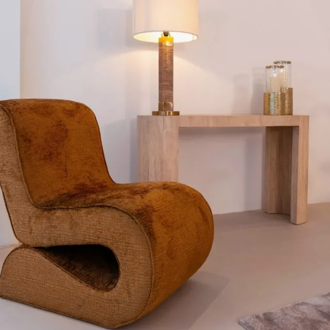 Richmond Interiors Fauteuil Frankie cognac fusion (Fusion cognac 28)
