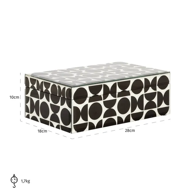 Richmond Interiors Juwelen box Vivian groot zwart