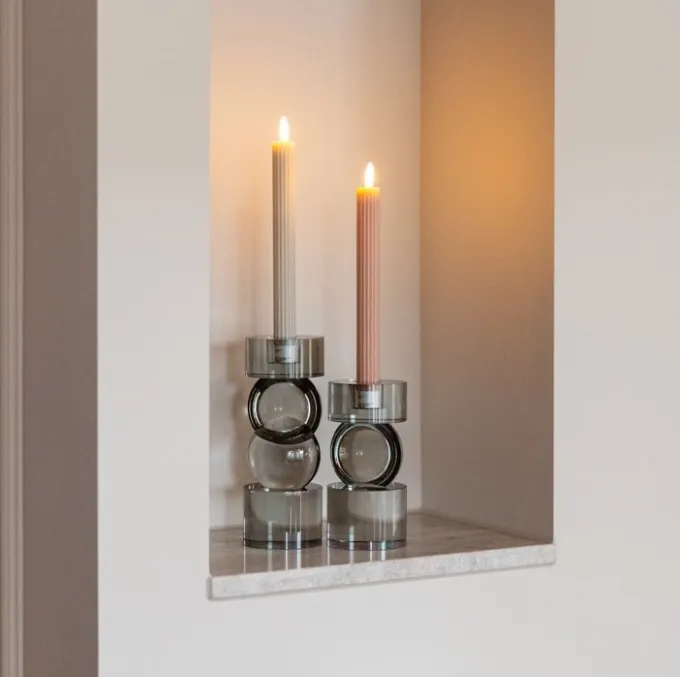 Richmond Interiors Kandelaar Jennyl klein grijs