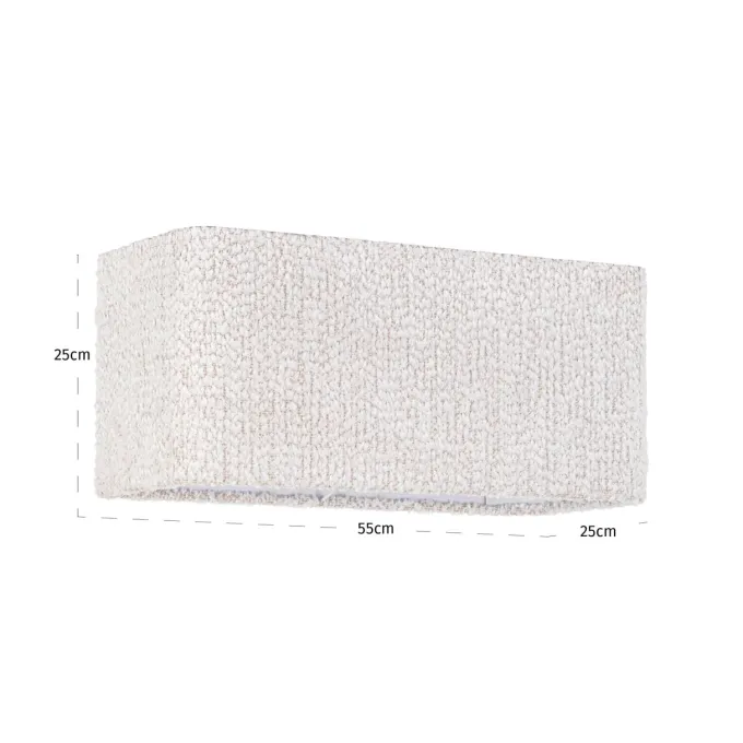 Richmond Interiors Lampenkap Marly lovely cream rectangle large