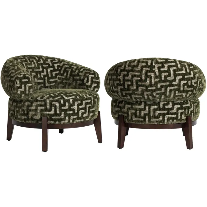 Richmond Interiors Lounge stoel Montana moss labyrinth