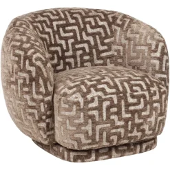 Richmond Interiors Lounge stoel Negreslo bruin labyrinth
