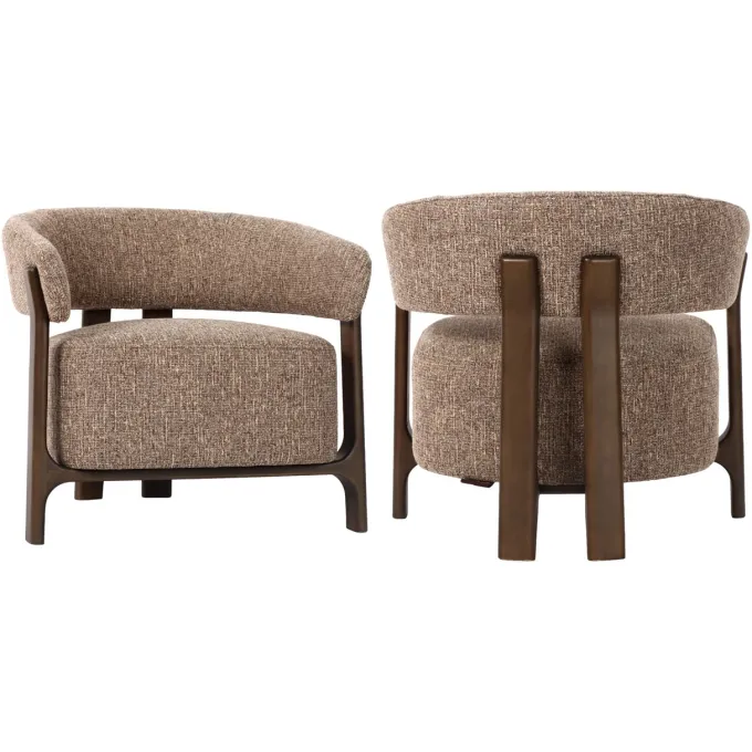 Richmond Interiors Lounge stoel Dalara brown tweed