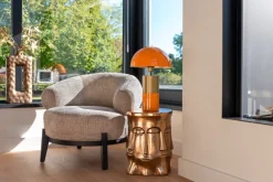 Richmond Interiors Lounge stoel Montana naturel chunky fire retardant