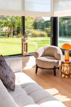 Richmond Interiors Lounge stoel Montana naturel chunky fire retardant