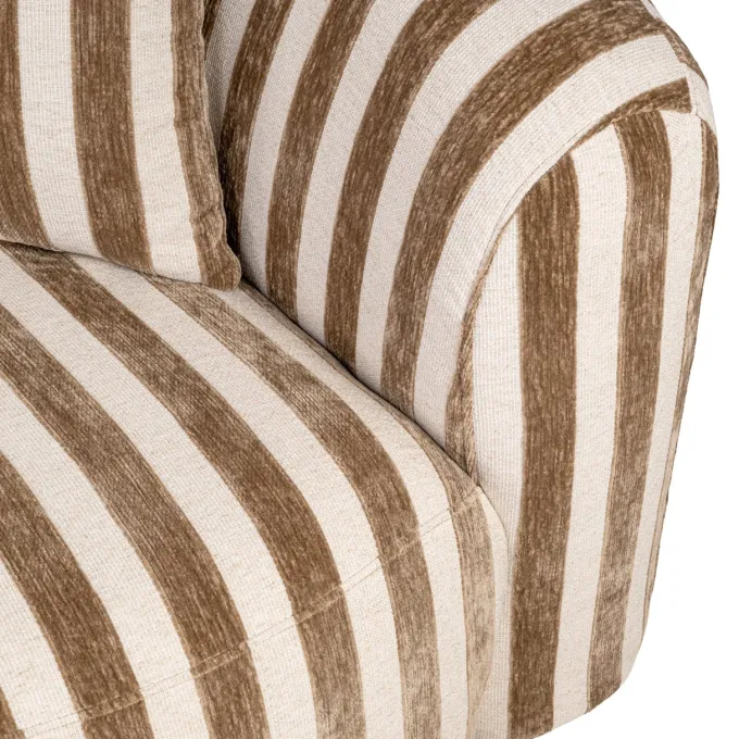 Richmond Interiors Lounge stoel Luxandra stripes zand