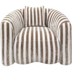 Richmond Interiors Lounge stoel Luxandra stripes zand