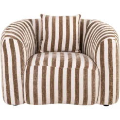 Richmond Interiors Lounge stoel Luxandra stripes zand