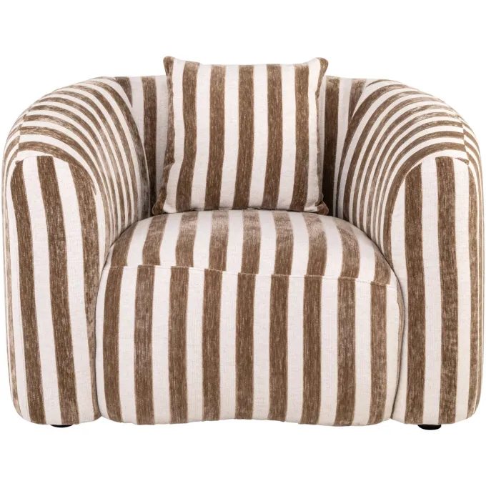 Richmond Interiors Lounge stoel Luxandra stripes zand