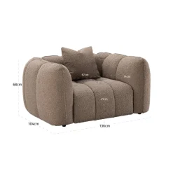 Richmond Interiors Lounge stoel Hogan mocca chunky