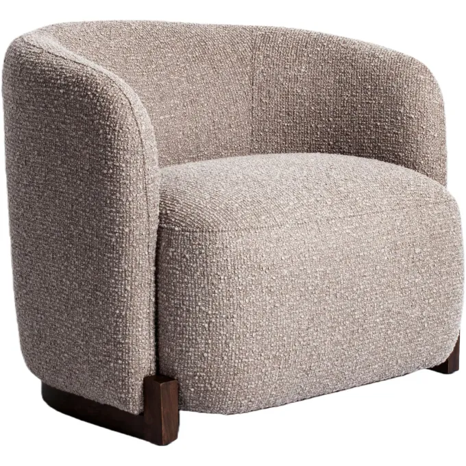 Richmond Interiors Lounge stoel Hannah mocca chunky fire retardant
