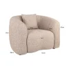 Richmond Interiors Lounge stoel Luxandra zand tweed fire retardant