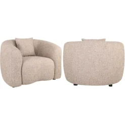 Richmond Interiors Lounge stoel Luxandra zand tweed fire retardant