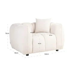 Richmond Interiors Lounge stoel Jezebel cream fancy