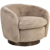 Richmond Interiors Lounge stoel Colmar khaki fluffy draaistoel