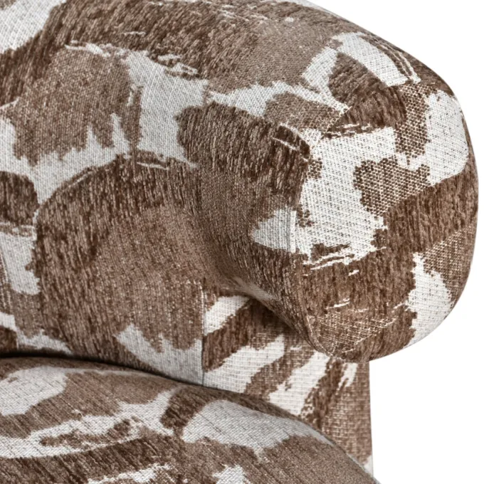Richmond Interiors Lounge stoel Talley bruin nature draaistoel