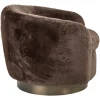 Richmond Interiors Lounge stoel Colmar chocolade fluffy draaistoel