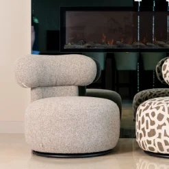 Richmond Interiors Lounge stoel Kaya cayenne bruin draaibaar