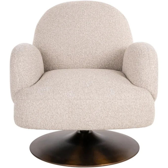 Richmond Interiors Lounge stoel Kagney biscotti swivel