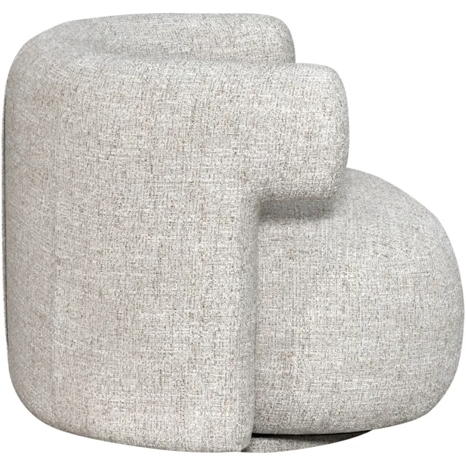 Richmond Interiors Lounge stoel Talley creme tweed draaistoel