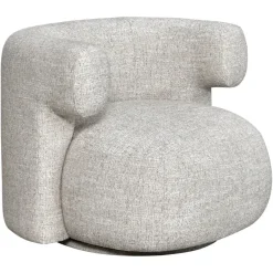 Richmond Interiors Lounge stoel Talley creme tweed draaistoel