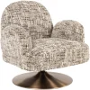Richmond Interiors Lounge stoel Kagney brown omara swivel