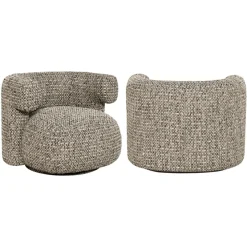 Richmond Interiors Lounge stoel Talley cobblestone draaistoel