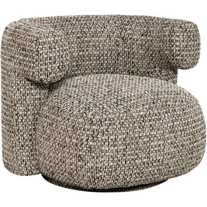 Richmond Interiors Lounge stoel Talley cobblestone draaistoel