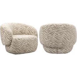 Richmond Interiors Lounge stoel Milano beige tiger