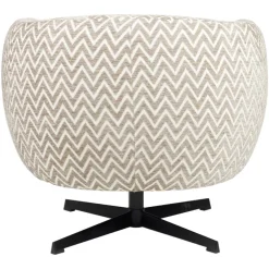 Richmond Interiors Lounge stoel Estelle zand chevron draaibaar