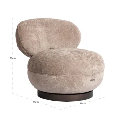 Richmond Interiors Lounge stoel Jace be easy zand draaibaar fire retardant