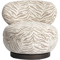 Richmond Interiors Lounge stoel Jace beige tijger draaibaar