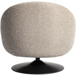 Richmond Interiors Lounge stoel Nodo naturel chunky draaibaar