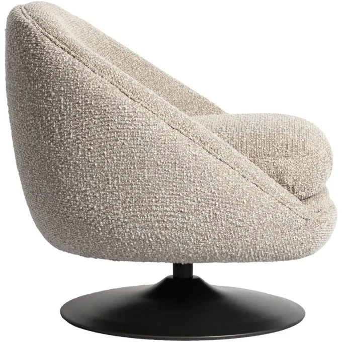 Richmond Interiors Lounge stoel Nodo naturel chunky draaibaar