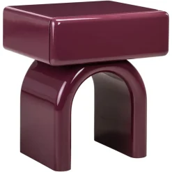Richmond Interiors Nachtkastje Bennet burgundy 1 Lade