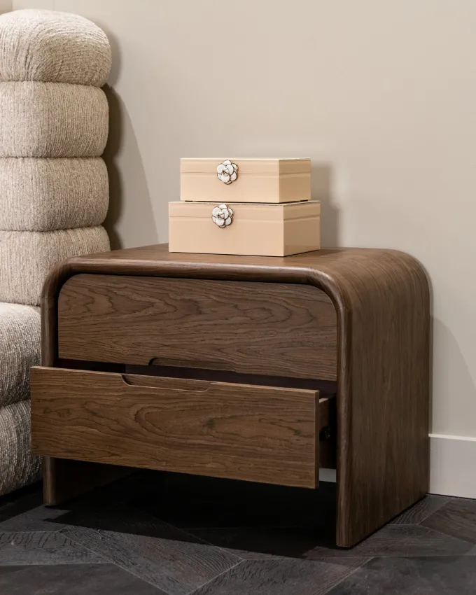 Richmond Interiors Nachtkastje Bedford bruin 2 lades