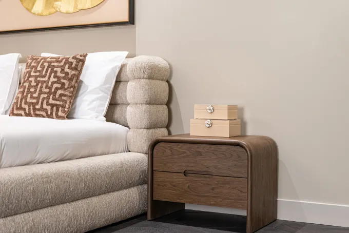 Richmond Interiors Nachtkastje Bedford bruin 2 lades