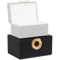 Richmond Interiors Opbergbox Amal klein zwart / goud