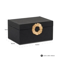 Richmond Interiors Opbergbox Amal klein zwart / goud